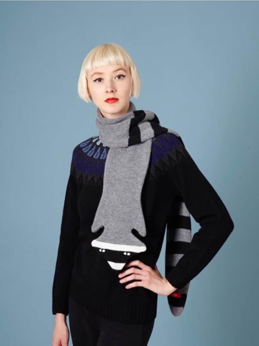 Donna Wilson / Lambswool / Animal Scarf / Made in UK / NWT
